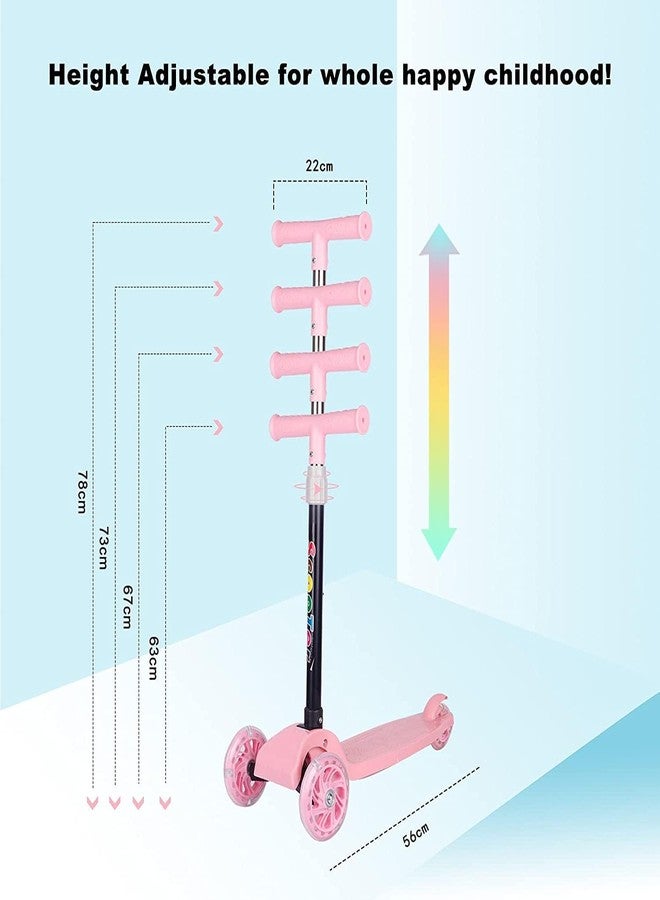 Drumstone (𝟏𝟓 𝐘𝐞𝐚𝐫𝐬 𝐰𝐚𝐫𝐫𝐚𝐧𝐭𝐲) Foldable Kids Kick Scooter with 3 Adjustable Heights - Light-Up PVC Wheels, Rear Foot Brake & Stable 3-Wheel Design - Fun, Safe Ride for Toddlers - Image 2